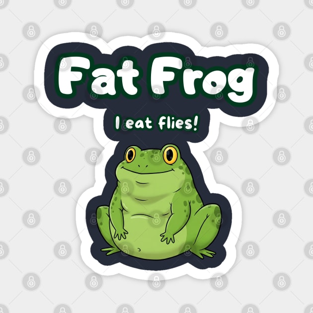 Funny Fat Frog Magnet by Stylecombinator