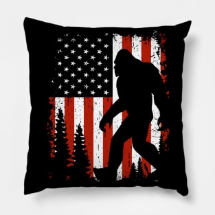 American Flag Bigfoot Pillow