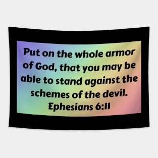 Bible Verse Ephesians 6:11 Tapestry