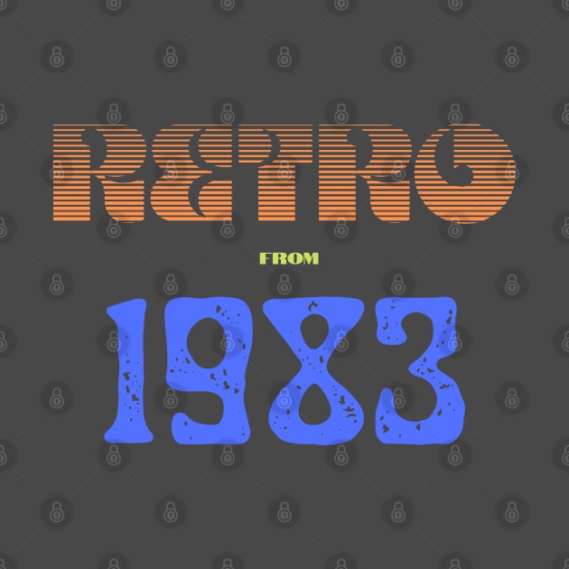 Retro Birthyear T-Shirt 1983 by FNRY