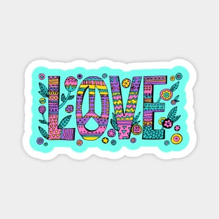 Love Quote Designer Floral Positive Inspiration Quote Magnet