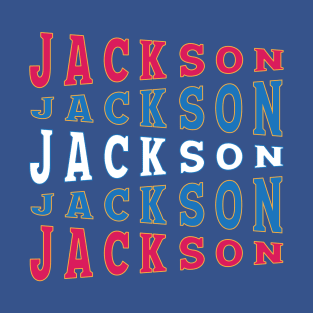 JACKSON NATIONAL TEXT ART USA T-Shirt