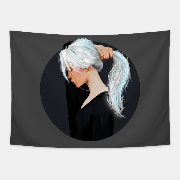 Ponytail Tapestry by rartist