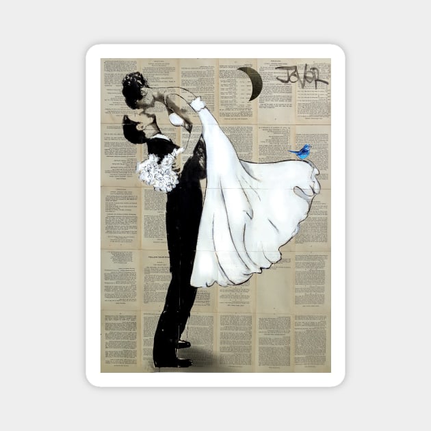 Wedding bell Magnet by Loui Jover 