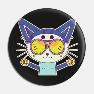 Cat cute sticker styles Galaxy Pin