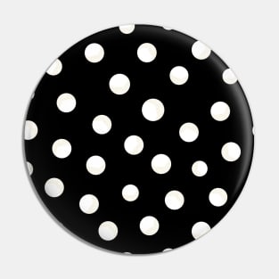 Shining white polka dots pattern Pin