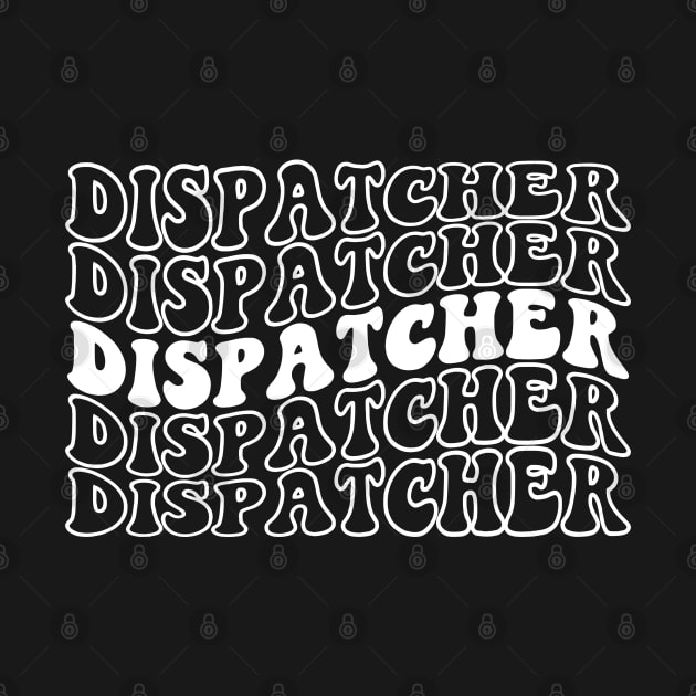 Retro Stacked Dispatcher Design for 911 First Responders and Police Dispatch by Shirts by Jamie