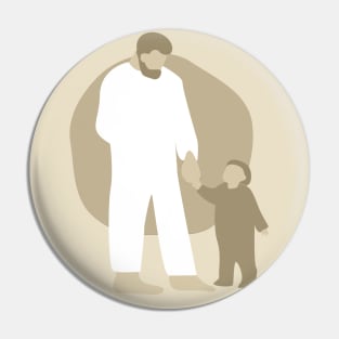 Father and Child Best Friends Pin