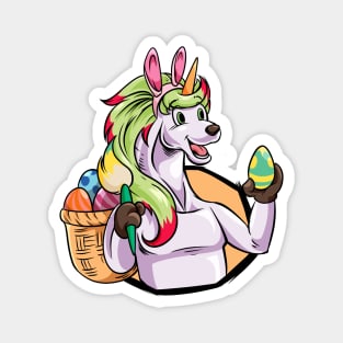 Easter - colorful unicorn painting Easter eggs Magnet