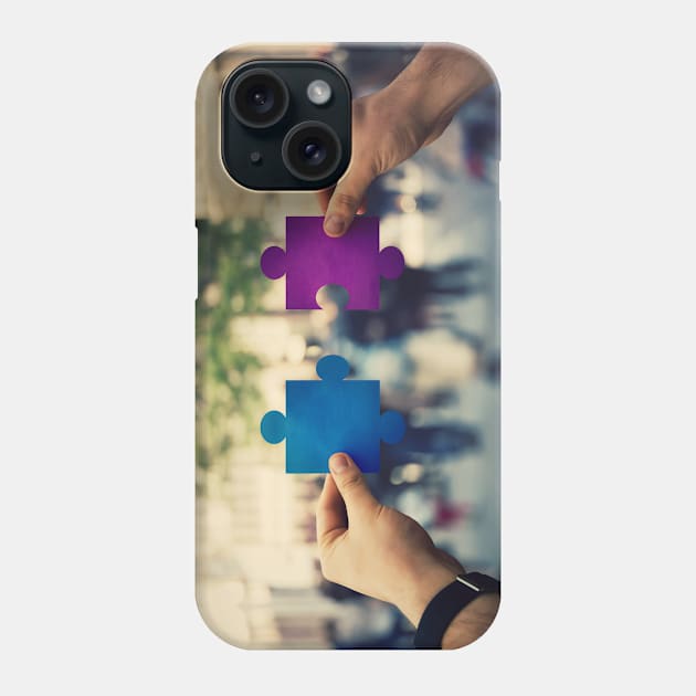 connecting puzzle pieces Phone Case by 1STunningArt