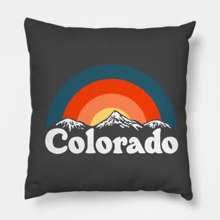 Vintage Colorado Mountains Pillow