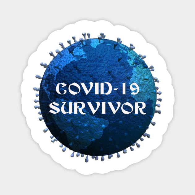 Covid-19  //  Corona Survivor Magnet by DeVerviers