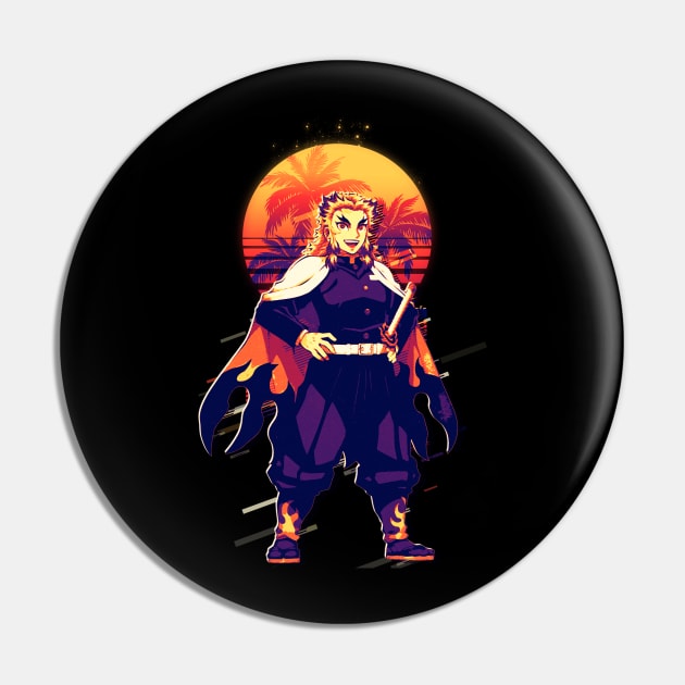 Kyojuro Rengoku Demon Slayer Pin by SiksisArt