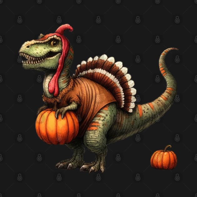 Turkeysaurus Rex Dino Turkey for Thanksgiving by Tintedturtles