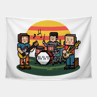 8 Bit Rock Band Tapestry