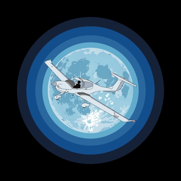 Diamond DA40 Night Flight by Kassi Skye