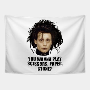 Edward Scissorhands Scissors Paper Stone Tapestry