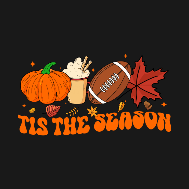 Tis The Season Football design Football Fall Thanksgiving by MetalHoneyDesigns
