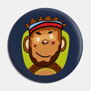 Monkey hippy Pin