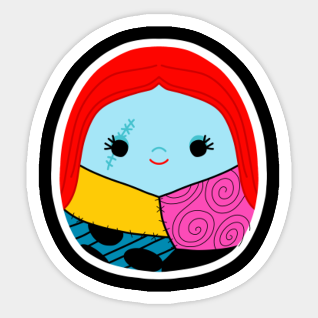sally squishmallow nightmare before christmas sticker teepublic