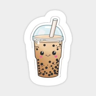 Cute Bubble Tea Cartoon Anime Boba Drawing Magnet