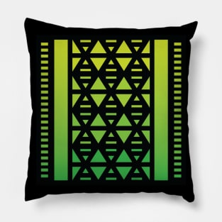 “Dimensional DNA (1)” - V.6 Green - (Geometric Art) (Dimensions) - Doc Labs Pillow