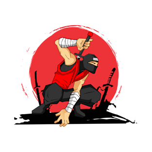 ninja pose with sword T-Shirt