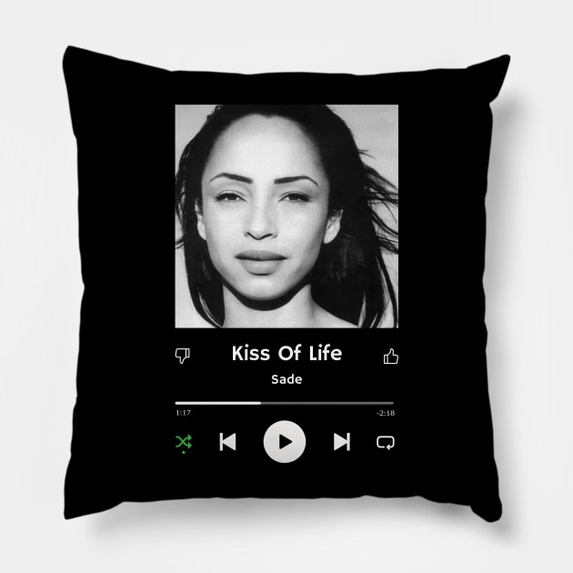 Stereo Music Player - Kiss Of Life Pillow by Stereo Music