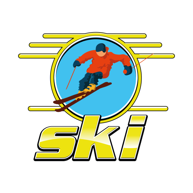 Retro ski logo by nickemporium1