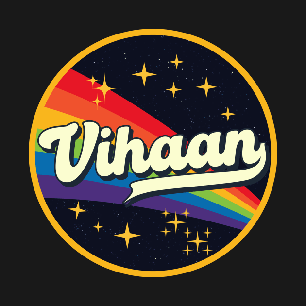 Vihaan // Rainbow In Space Vintage Style by LMW Art