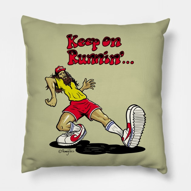 Keep on Runnin' Pillow by Peter Katsanis Art