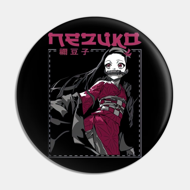 Nezuko Kamado Demon Slayer Anime Pin by RhysDawson