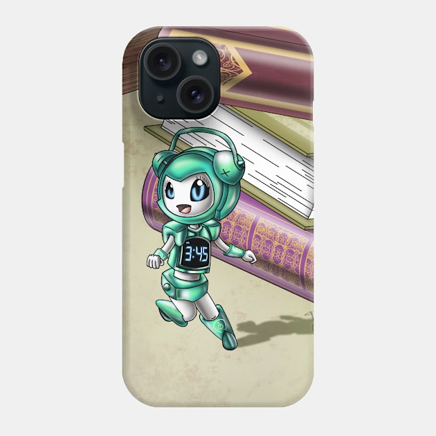 Robot Girl Clock Phone Case by treasured-gift