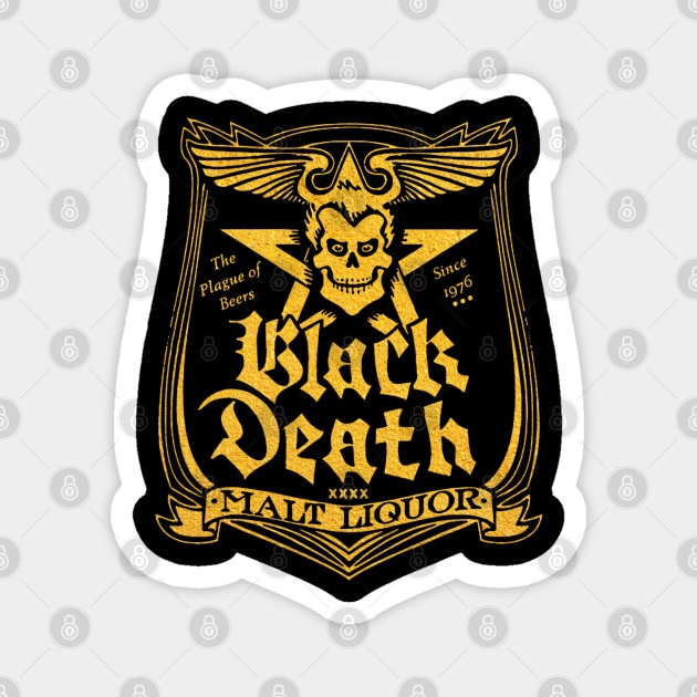 Black Death Malt Liquor Vintage Magnet by Lani A Art