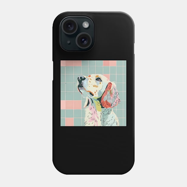 English Toy Spaniel in 70's Phone Case by NatashaCuteShop