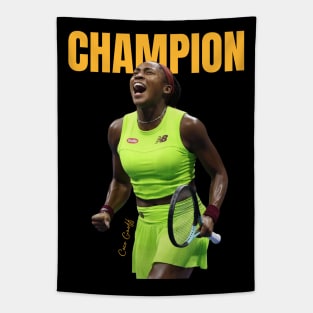 Coco Gauff Tennis player USA Open Tapestry