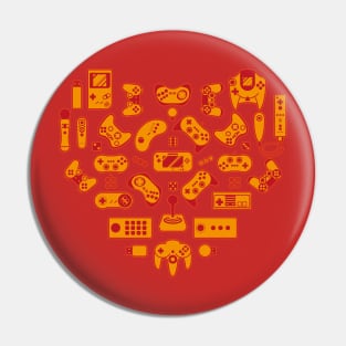 Love Gamers Yellow Pin