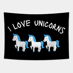 i love unicorns Tapestry