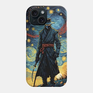 Starry Night Shadows: Van Gogh's Ninja Nightfall Phone Case