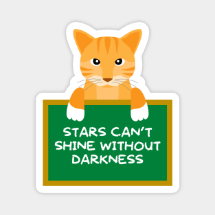 Advice Cat - Stars Can't Shine Without Darkness Magnet