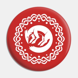 Celtic Fox - white Pin