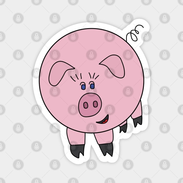 Cute Chubby Pig Magnet by DiegoCarvalho