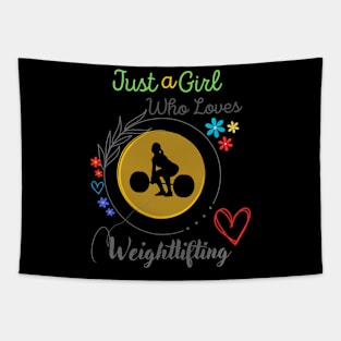 Just A Girl Who Loves Weightlifting Tapestry
