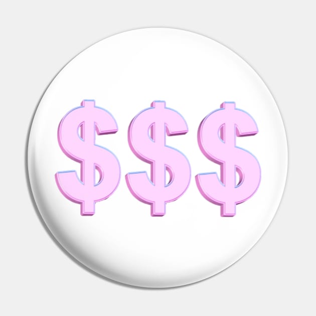 Pink Dollar Signs Pin by DiorBrush