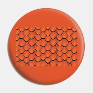 Orange Mermaid Scales Pin