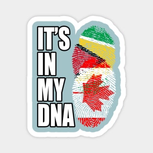 Guyanese And Canadian Mix Heritage DNA Flag Magnet