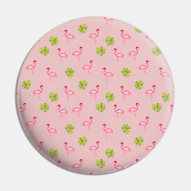 Pink Flamingo Pattern in Blush | Summer | Island Paradise | Tropical Pin by thewhimsicalrepose