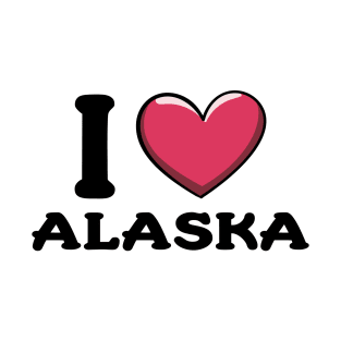 I Love Alaska State T-Shirt