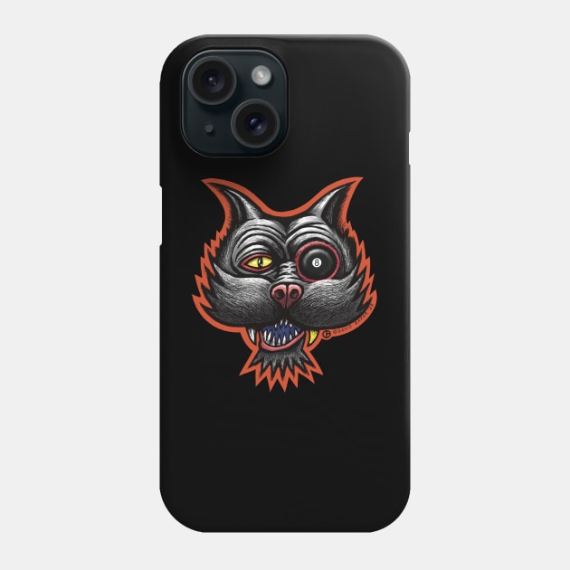 Wuneye Cat Phone Case by Art from the Blue Room