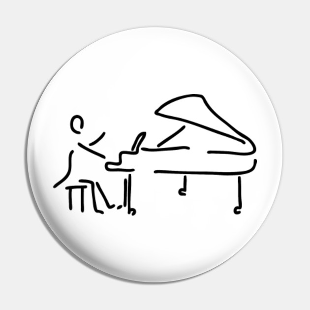 Pianist Musician Plays The Piano Piano Wing Classical Pin